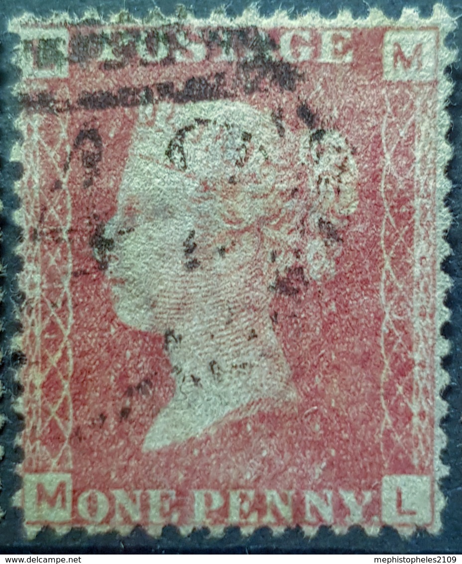 GREAT BRITAIN - Canceled Penny Red - Plate 110 - Sc# 33, SG# 43 - Queen Victoria 1p - Usados