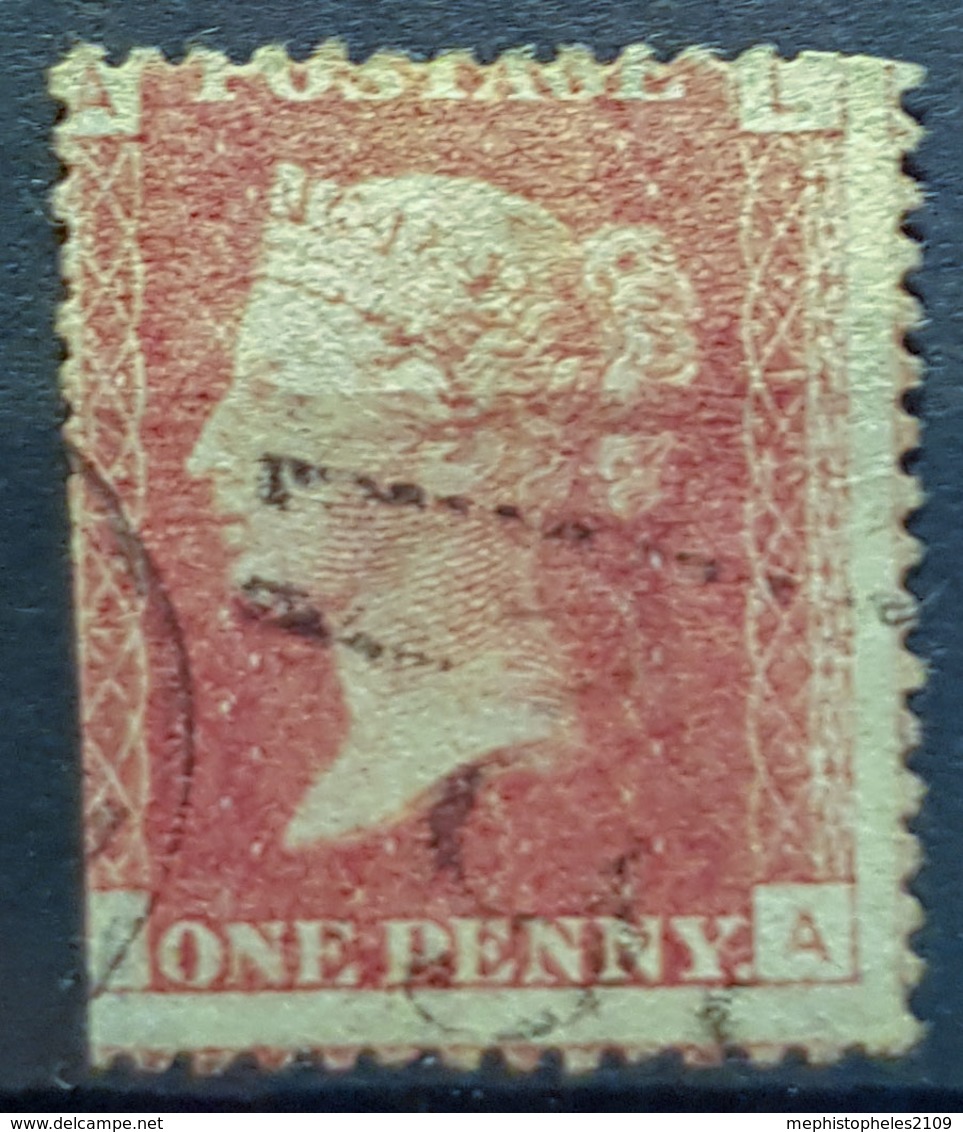 GREAT BRITAIN - Canceled Penny Red - Plate 127 - Sc# 33, SG# 43 - Queen Victoria 1p - Usati