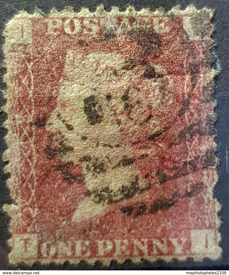 GREAT BRITAIN - Canceled Penny Red - Plate 133 - Sc# 33, SG# 43 - Queen Victoria 1p - Usati