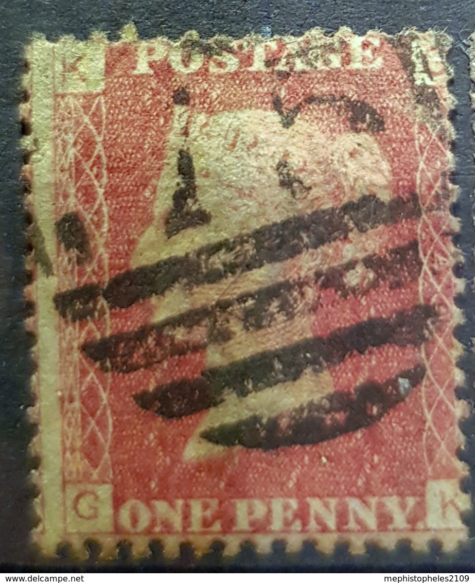 GREAT BRITAIN - Canceled Penny Red - Plate 144 - Sc# 33, SG# 43 - Queen Victoria 1p - Usati