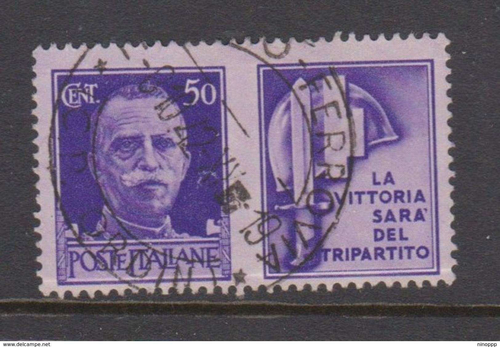 Italy PG 12 1942 War Propaganda 50c Violet,used - Kriegspropaganda