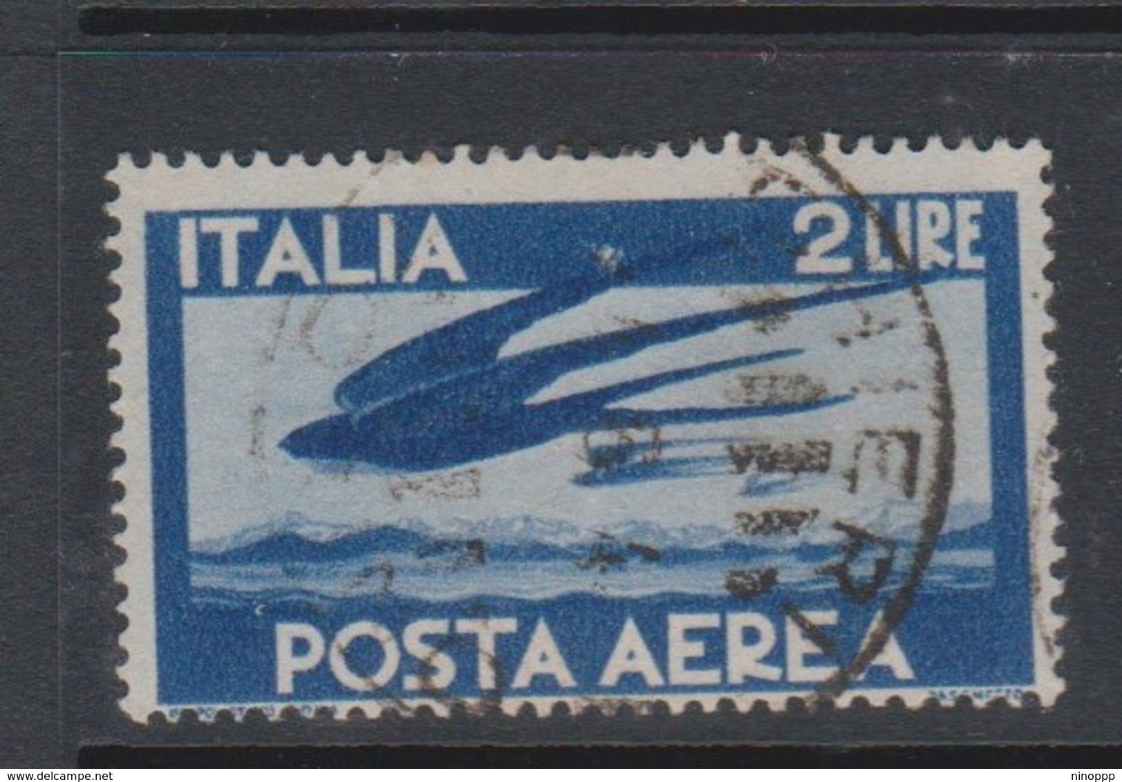 Italy Republic PA 127 1945-46 Serie Democratica,2 Lire Blue,used - Posta Aerea