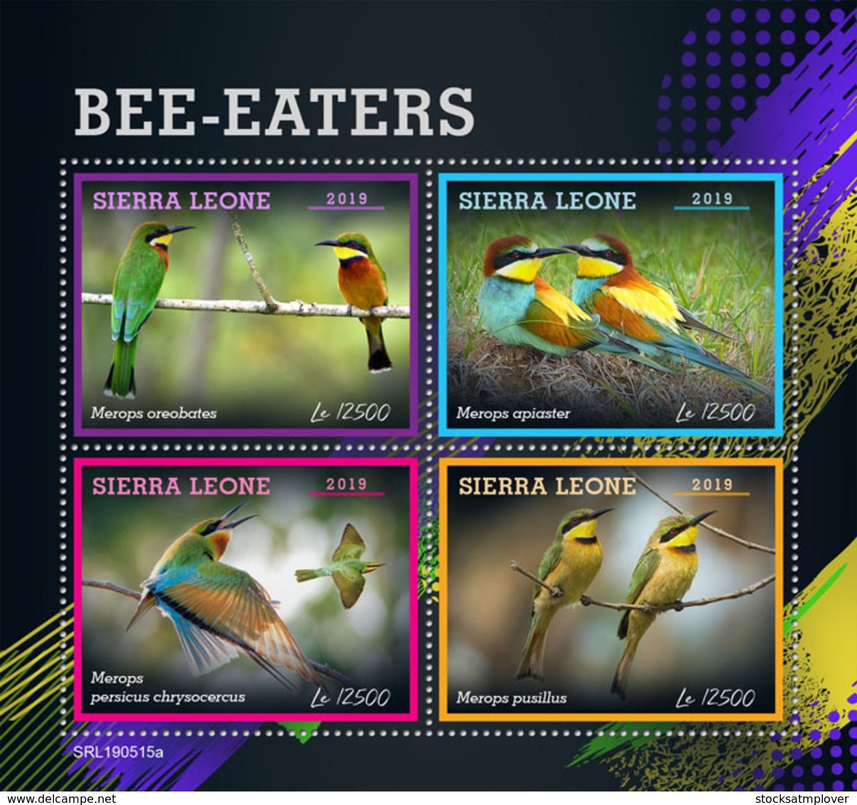 Sierra Leone 2019 Fauna Bee-eaters , Birds   S201907 - Sierra Leone (1961-...)