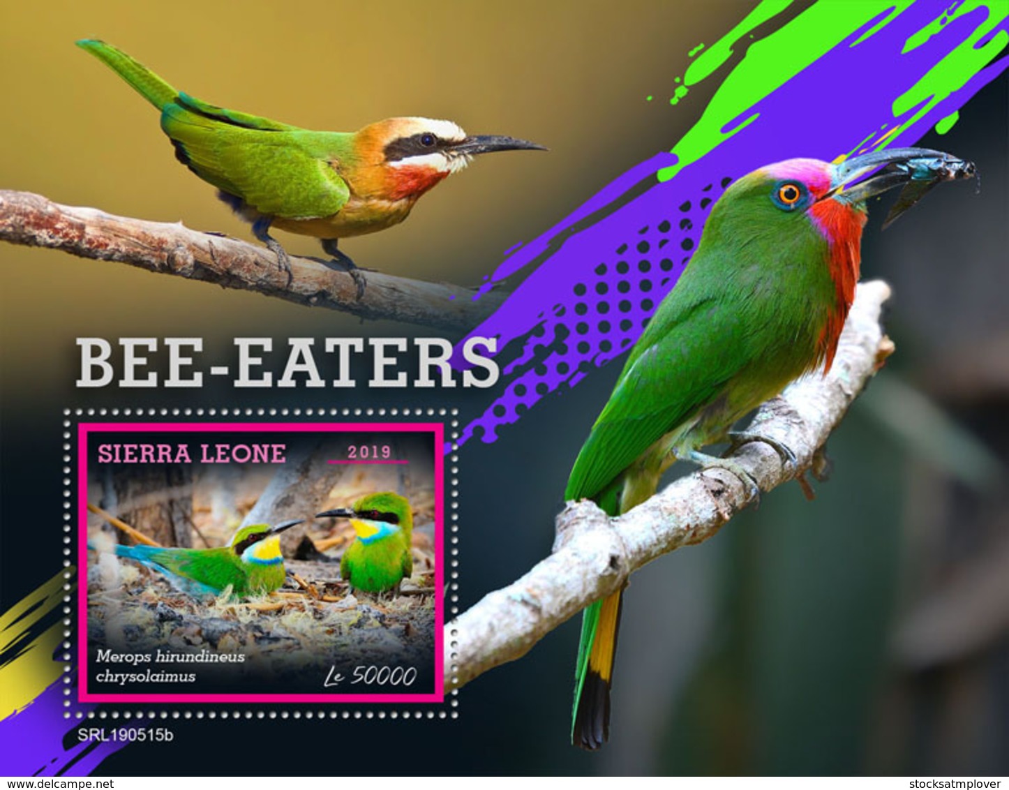 Sierra Leone 2019 Fauna Bee-eaters , Birds   S201907 - Sierra Leone (1961-...)