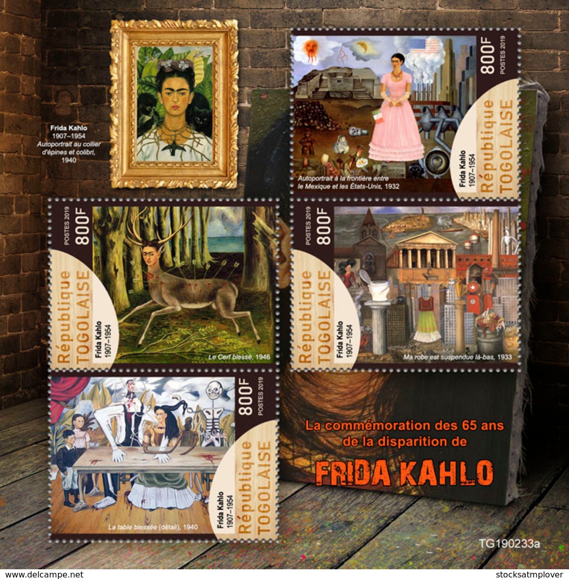 Togo  2019  Frida Kahlo， Paintings   S201907 - Togo (1960-...)