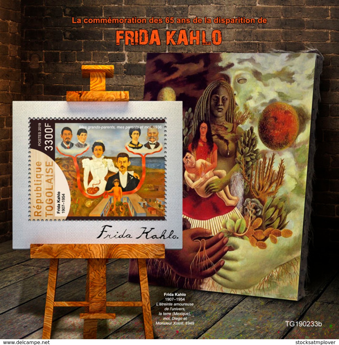 Togo  2019  Frida Kahlo， Paintings   S201907 - Togo (1960-...)