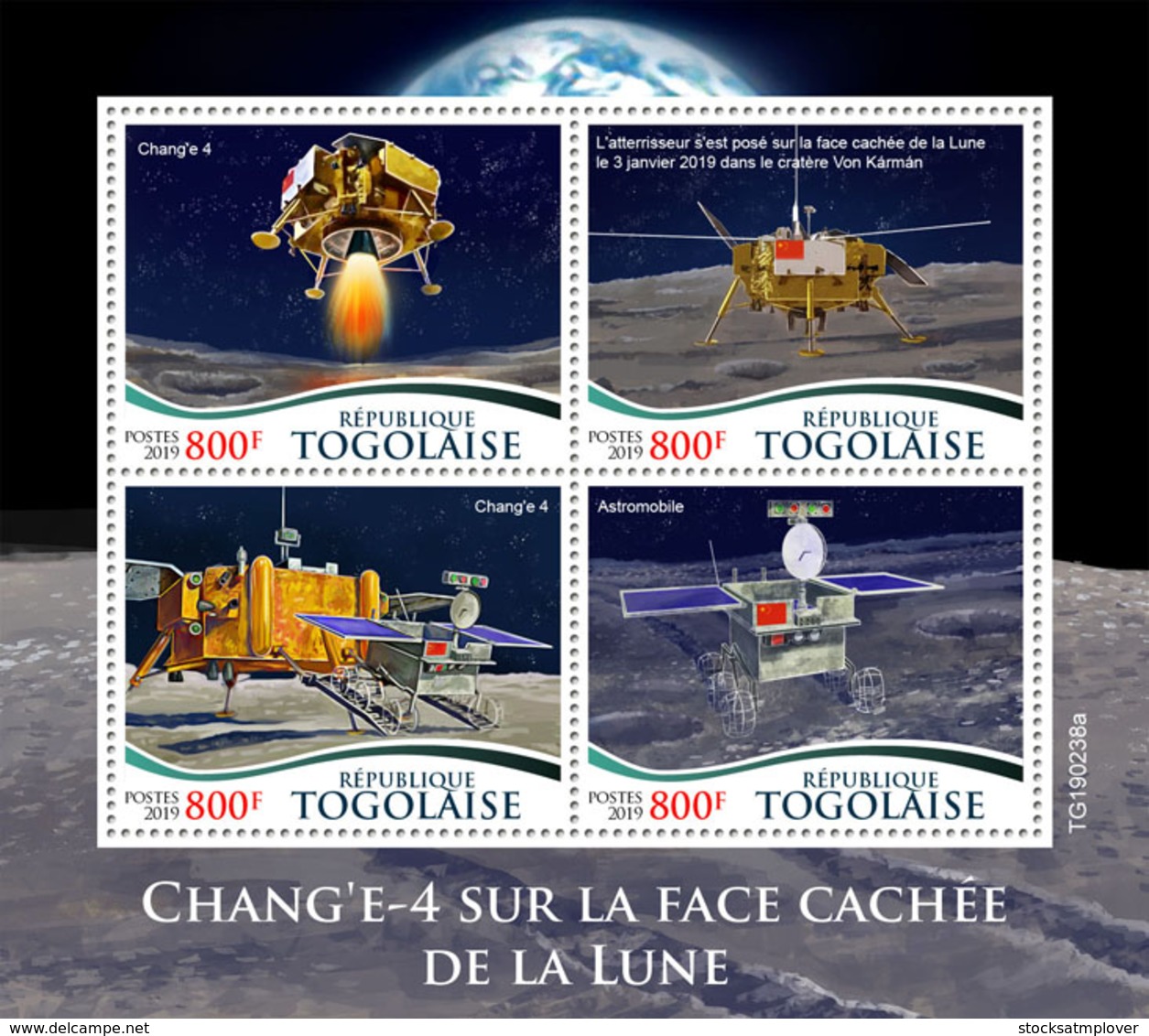 Togo  2019 Chang'e-4 On The Dark Side Of The Moon.,Chinese Space    S201907 - Togo (1960-...)