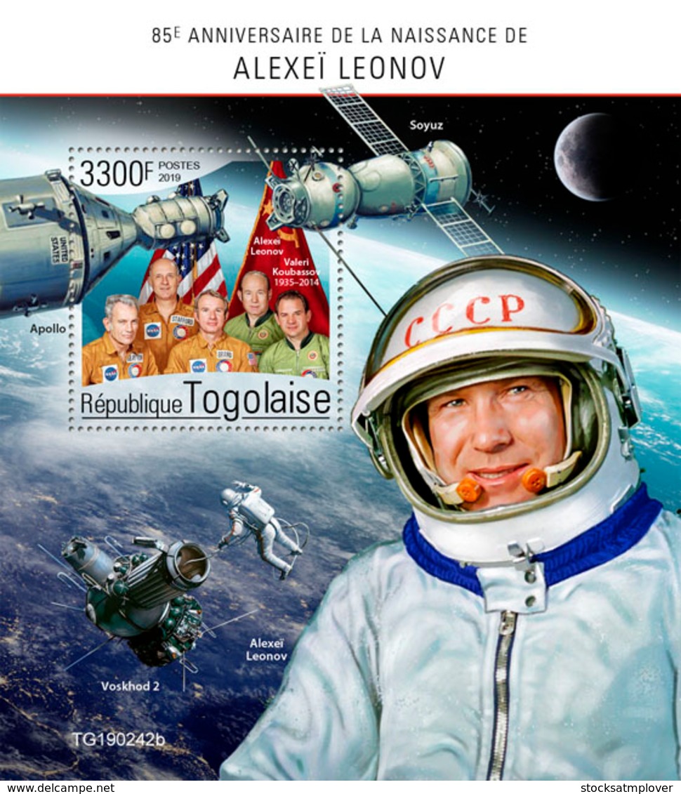 Togo  2019    Alexei Leonov , Soviet Space   S201907 - Togo (1960-...)