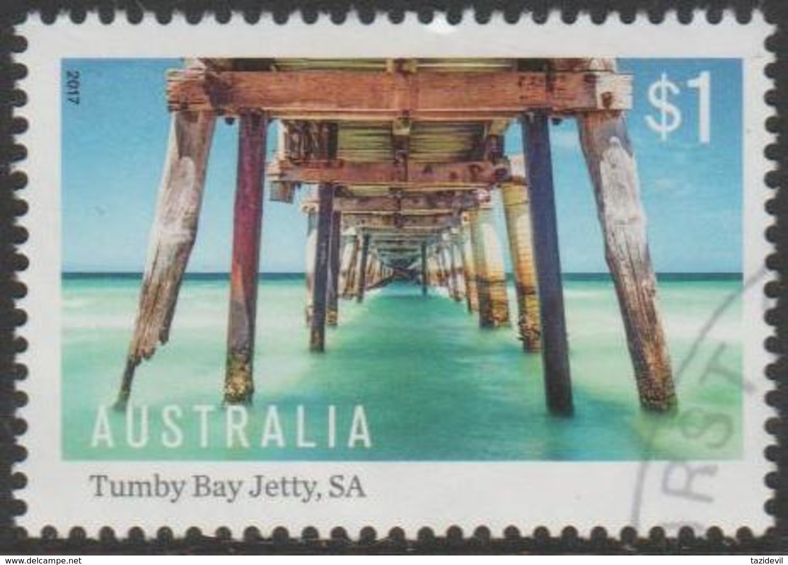 AUSTRALIA - USED 2017 $1.00 Australian Jetties - Busselton Jetty, Western Australia - Usati