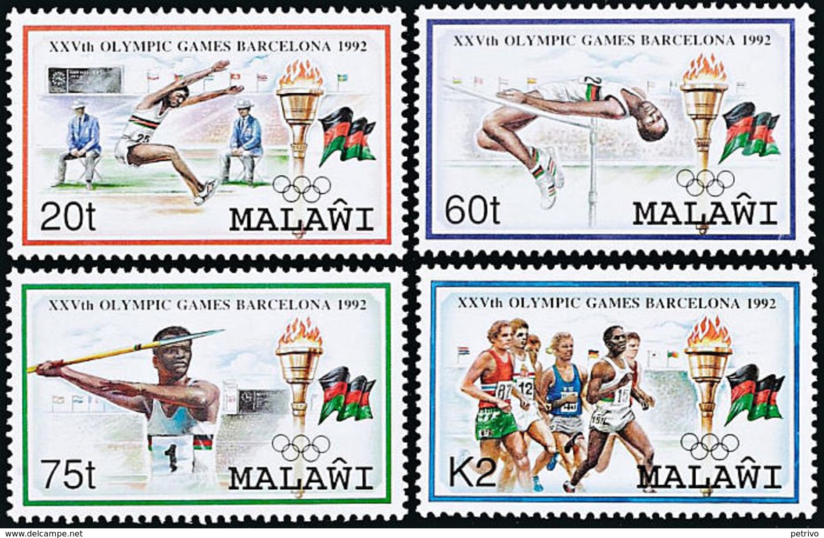 ** Malawi - 1992 - Olympic Games 1992 - Mi. 601-4 - Sommer 1992: Barcelone