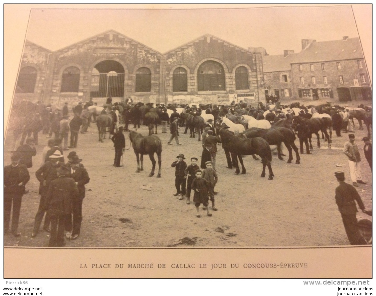 1911 CALLAC (22) PLACE DU MARCHE SURVIE DU BIDET BRETON / TOUQUET PARIS PLAGE / ASINODROME ET COURSES D'ANES / DEAUVILLE - 1900 - 1949