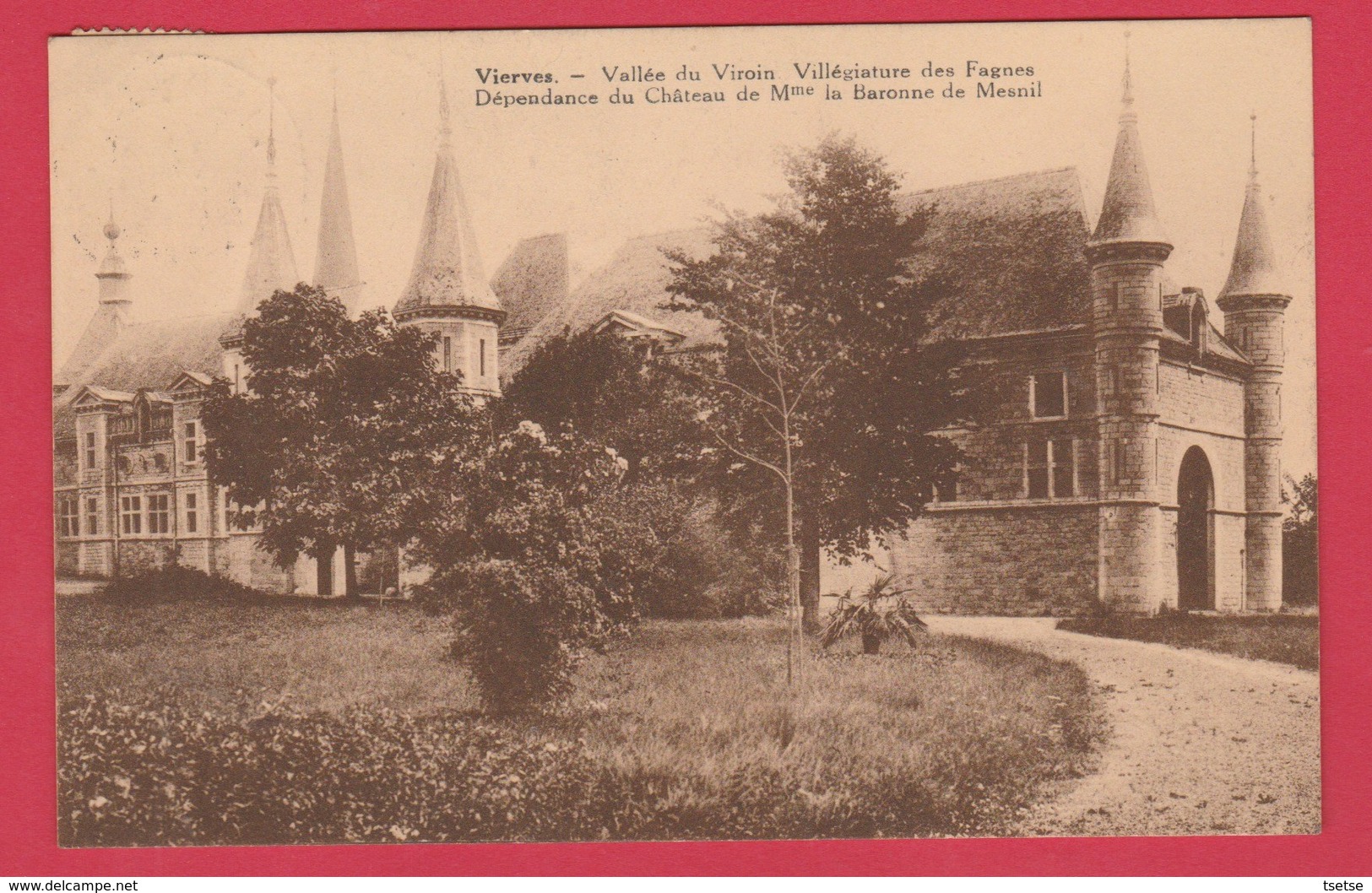 Vierves ( Vallée Du Viroin ) - Dépendances Du Château De Mme La Baronne De Mesnil - 193? ( Voir Verso ) - Viroinval