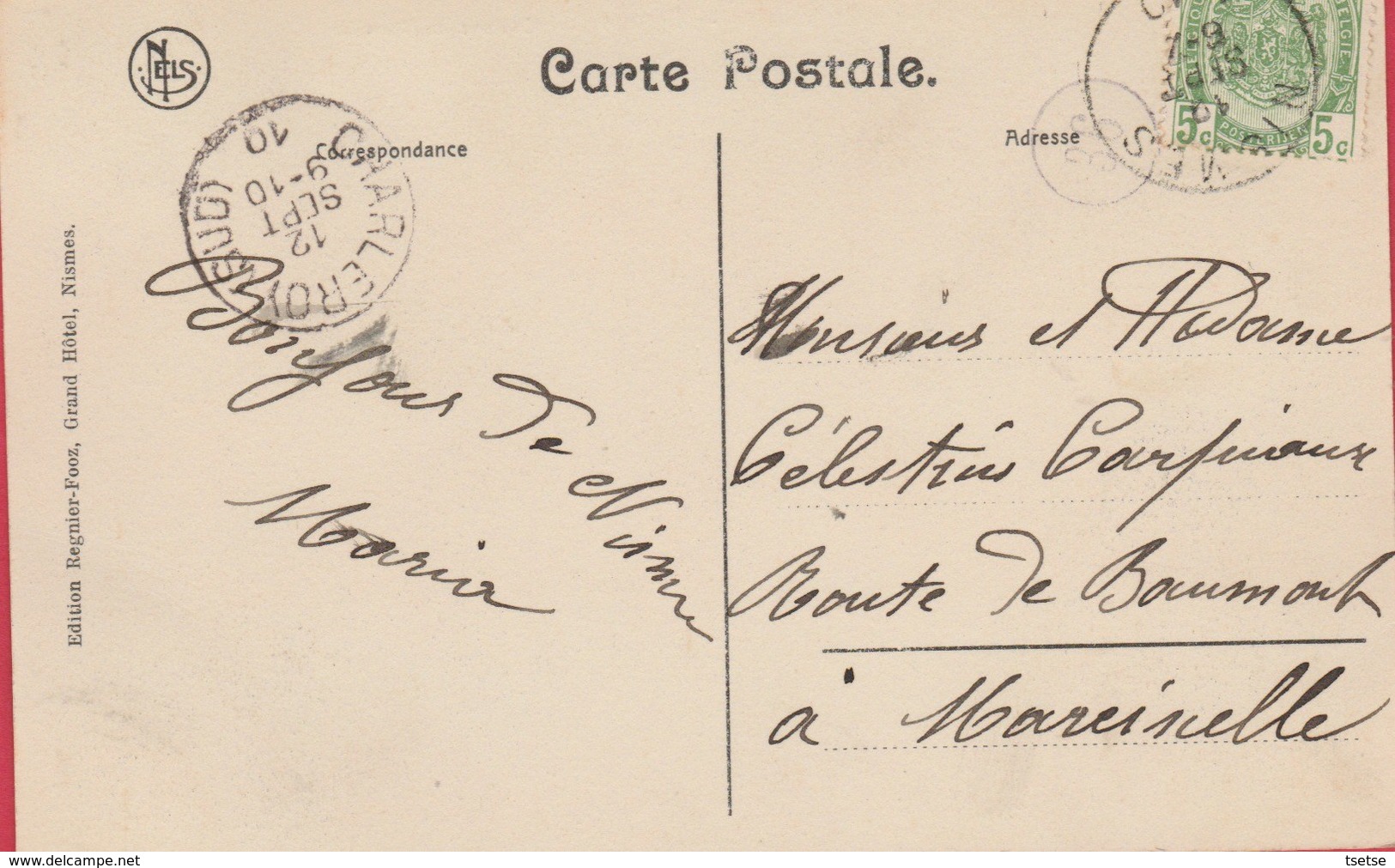 Nismes ( Vallée Du Viroin ) - Château De Nismes -1910 ( Voir Verso ) - Philippeville