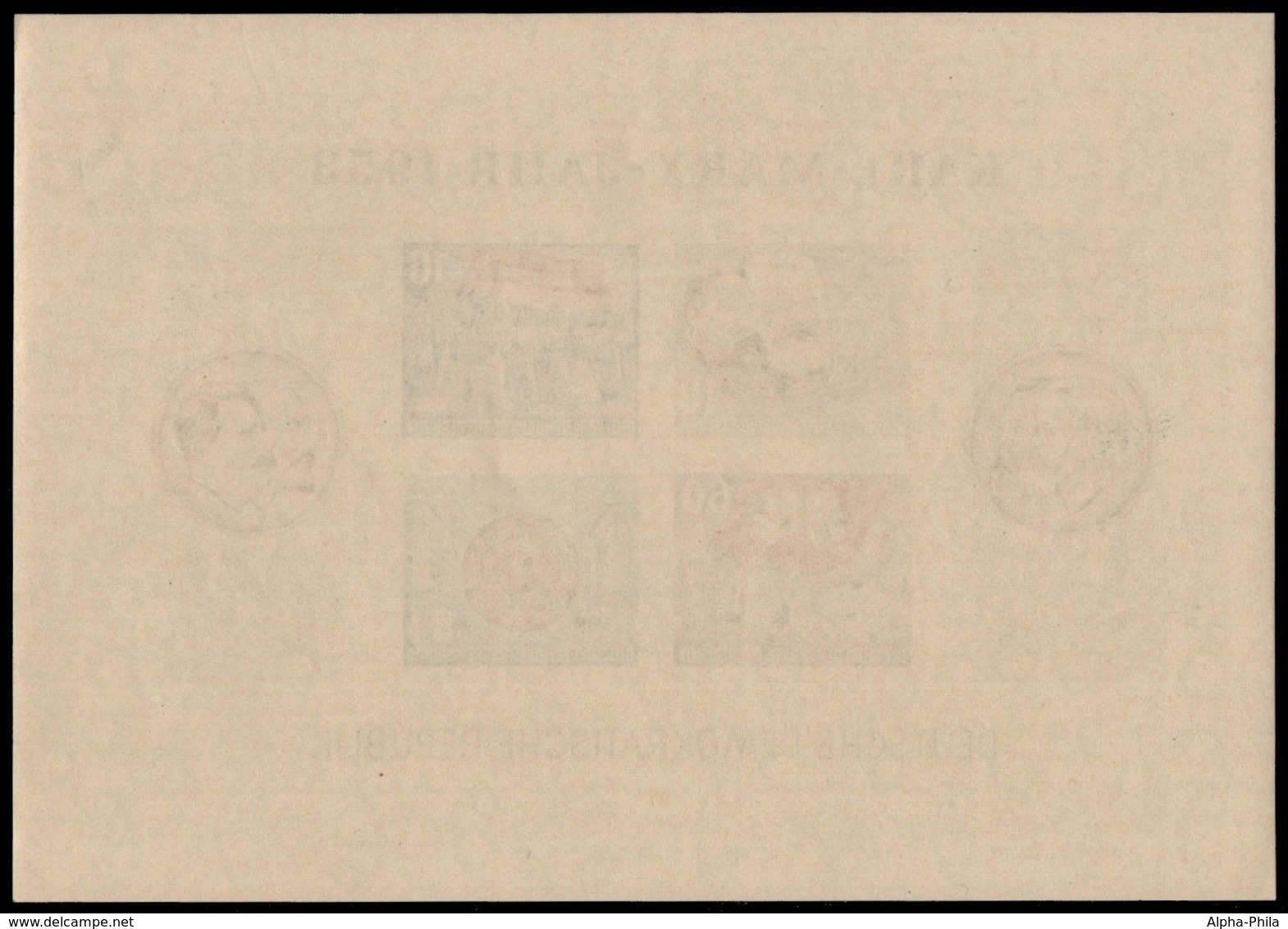 DDR 1953 - Mi-Nr. Block 9 B YI ** - MNH - Karl-Marx-Jahr - Unused Stamps
