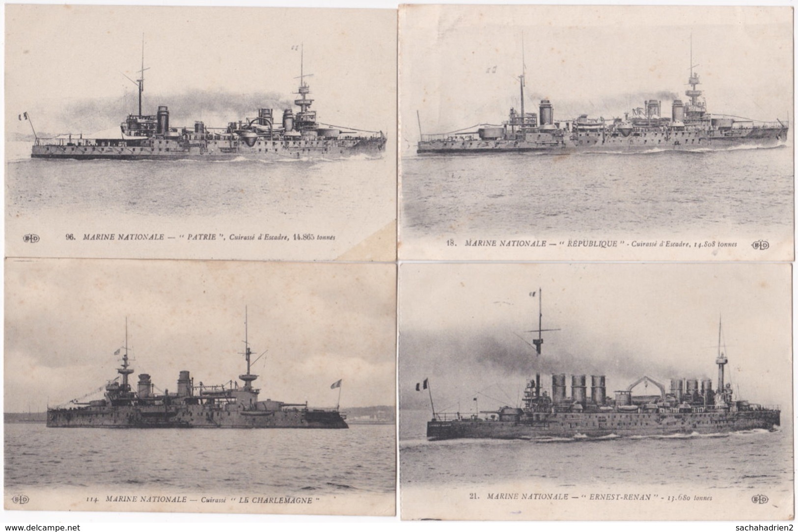 Marine De Guerre. 8 Cartes - Warships