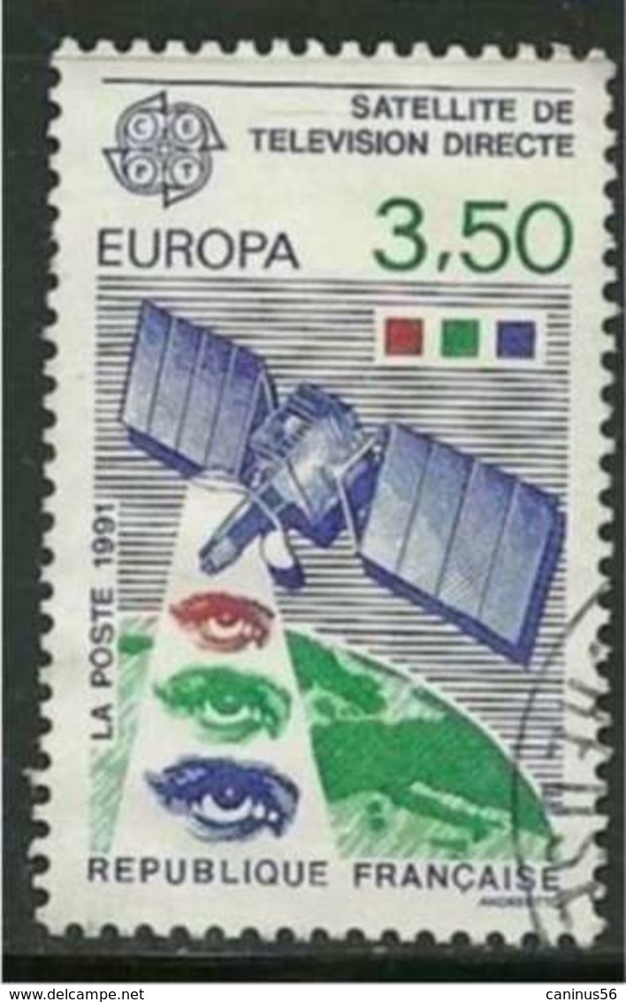 1991 Yt 2697 (o) EUROPA C.E.P.T. Satellite De Télévision Directe - Used Stamps