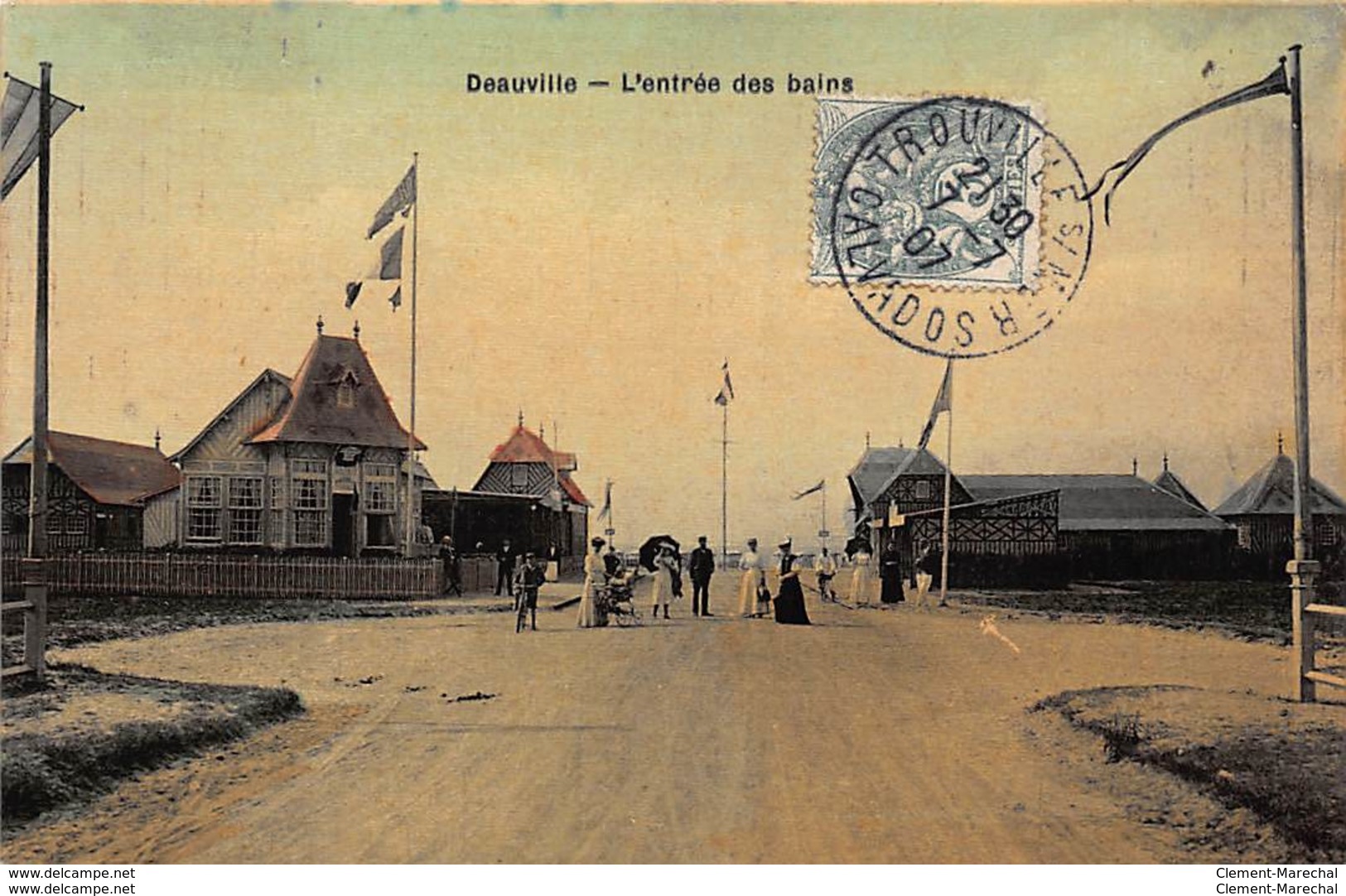 DEAUVILLE : L'entrée Des Bains - Tres Bon Etat - Deauville