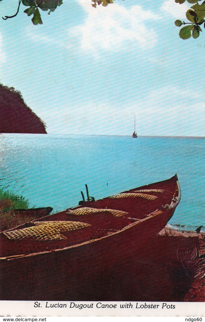 Sainte Lucie / Lucian - Dugout Canoe With Lobster Pots - Sainte-Lucie