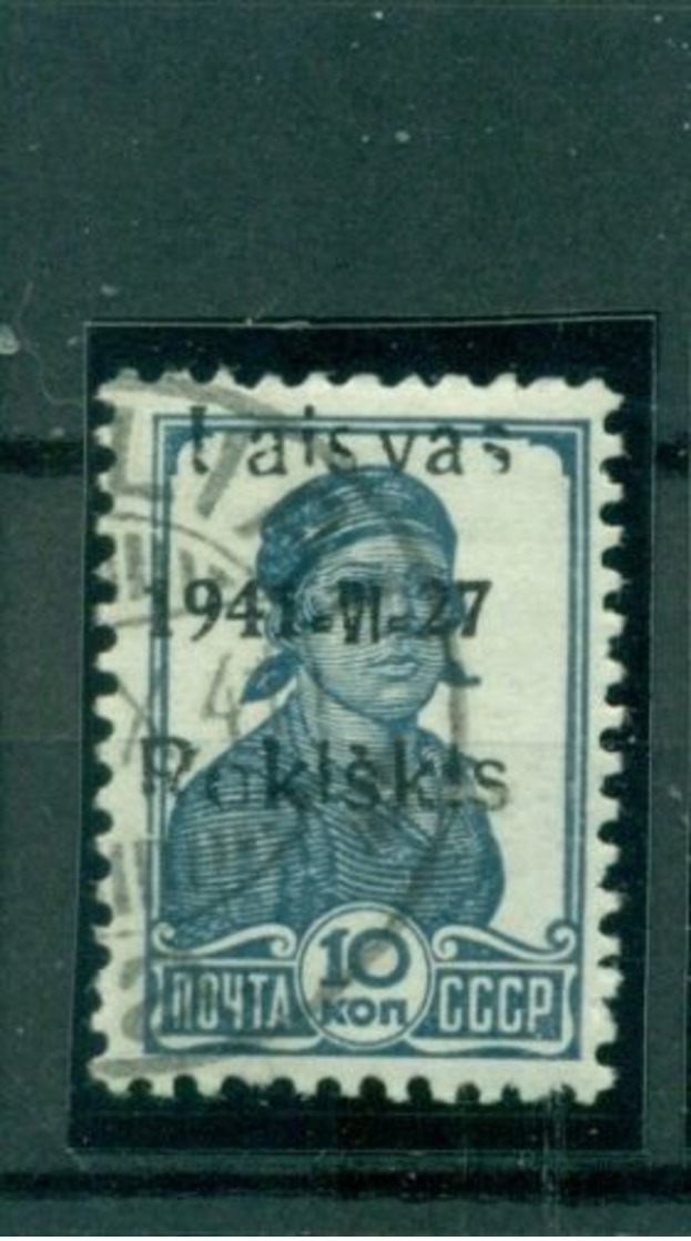 Deutsches Reich, Litauen Roskiskis Nr. 2 A II Gestempelt - Besetzungen 1938-45