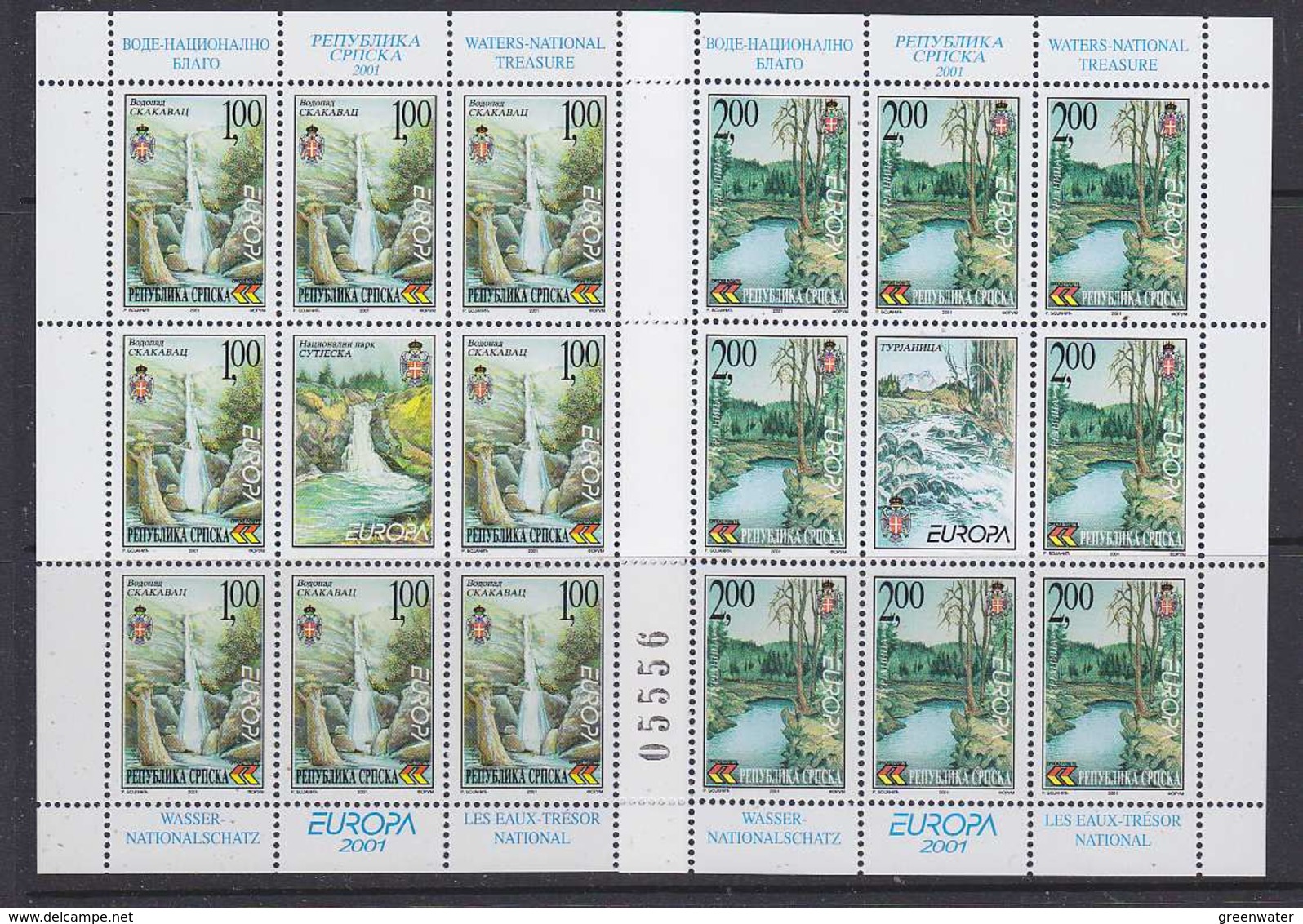 Europa Cept 2001 Bosnia/Herzegovina Serbia 2v Sheetlets ** Mnh (JI001) - 2001