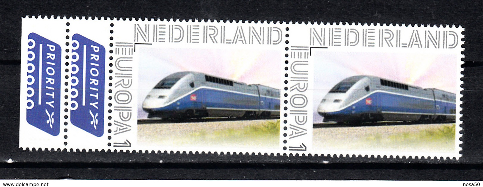 Nederland Persoonlijke Europa Zegel: Trein, High Speed Train - Treinen