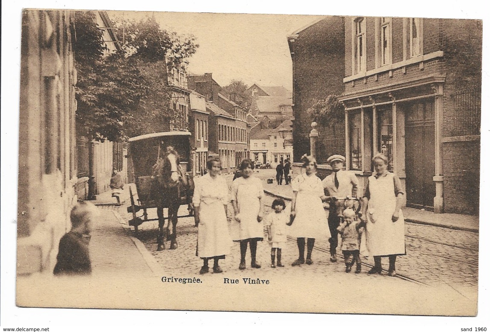 Grivegnée - Rue Vinâve - Attelage - Ed: Lempereur François - Circulé - 2 Scans - Luik