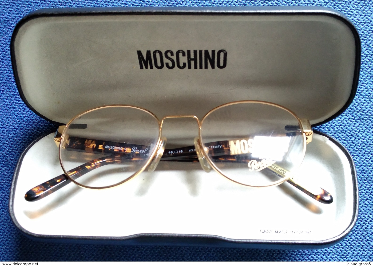 0718 "OCCHIALE PERSOL MOSCHINO M09, COMPLETO DI CUSTODIA" ORIG.