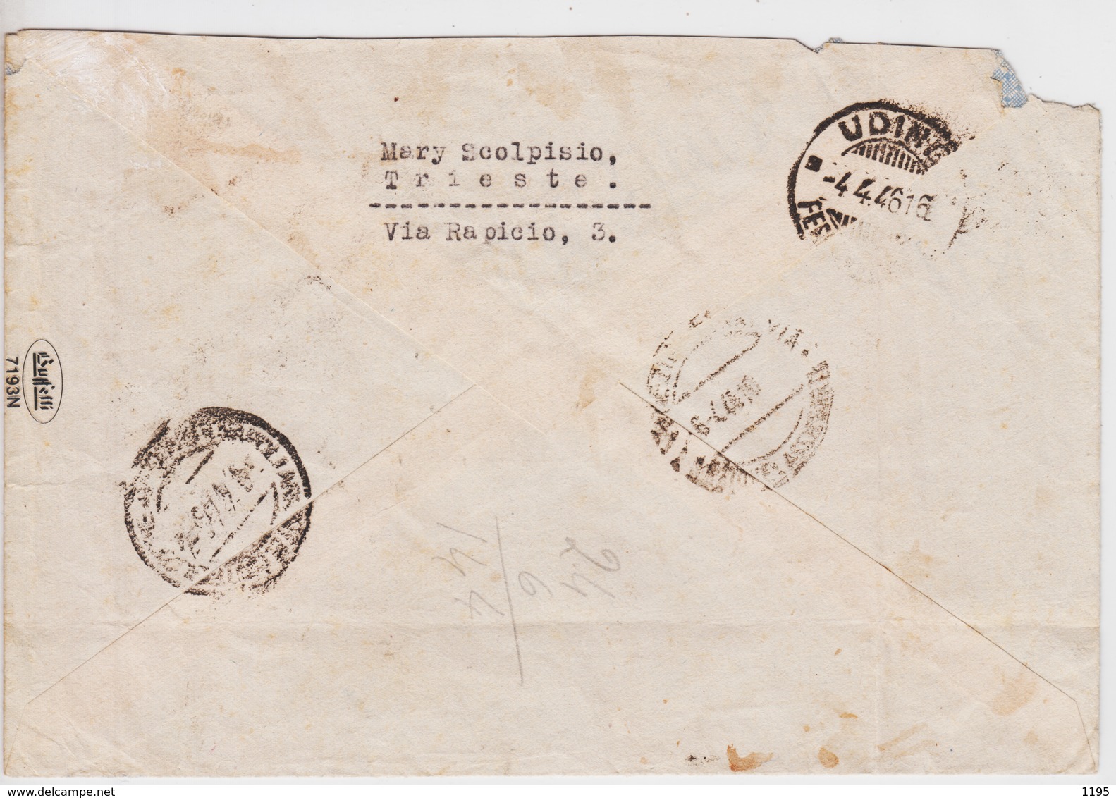 Trieste VG, Lettera Raccomandata Sassone 9 X 2 E 11 Viaggiata (0526605266) - Storia Postale