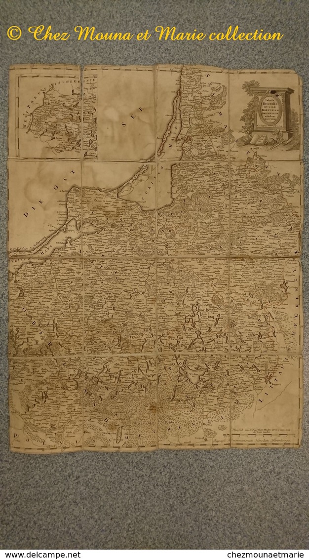 TABULA REGNI BORUSSIAE BORUSSIAM ORIENTALEM EXHIBENS 1775 GUSSEFELD NUREMBERG CARTE PRUSSE - Mapas Geográficas