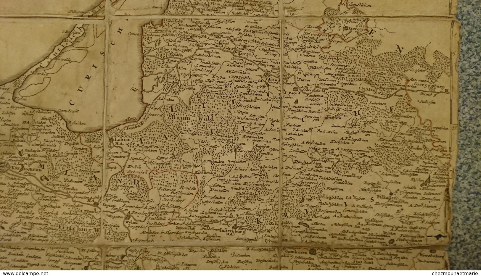 TABULA REGNI BORUSSIAE BORUSSIAM ORIENTALEM EXHIBENS 1775 GUSSEFELD NUREMBERG CARTE PRUSSE - Cartes Géographiques