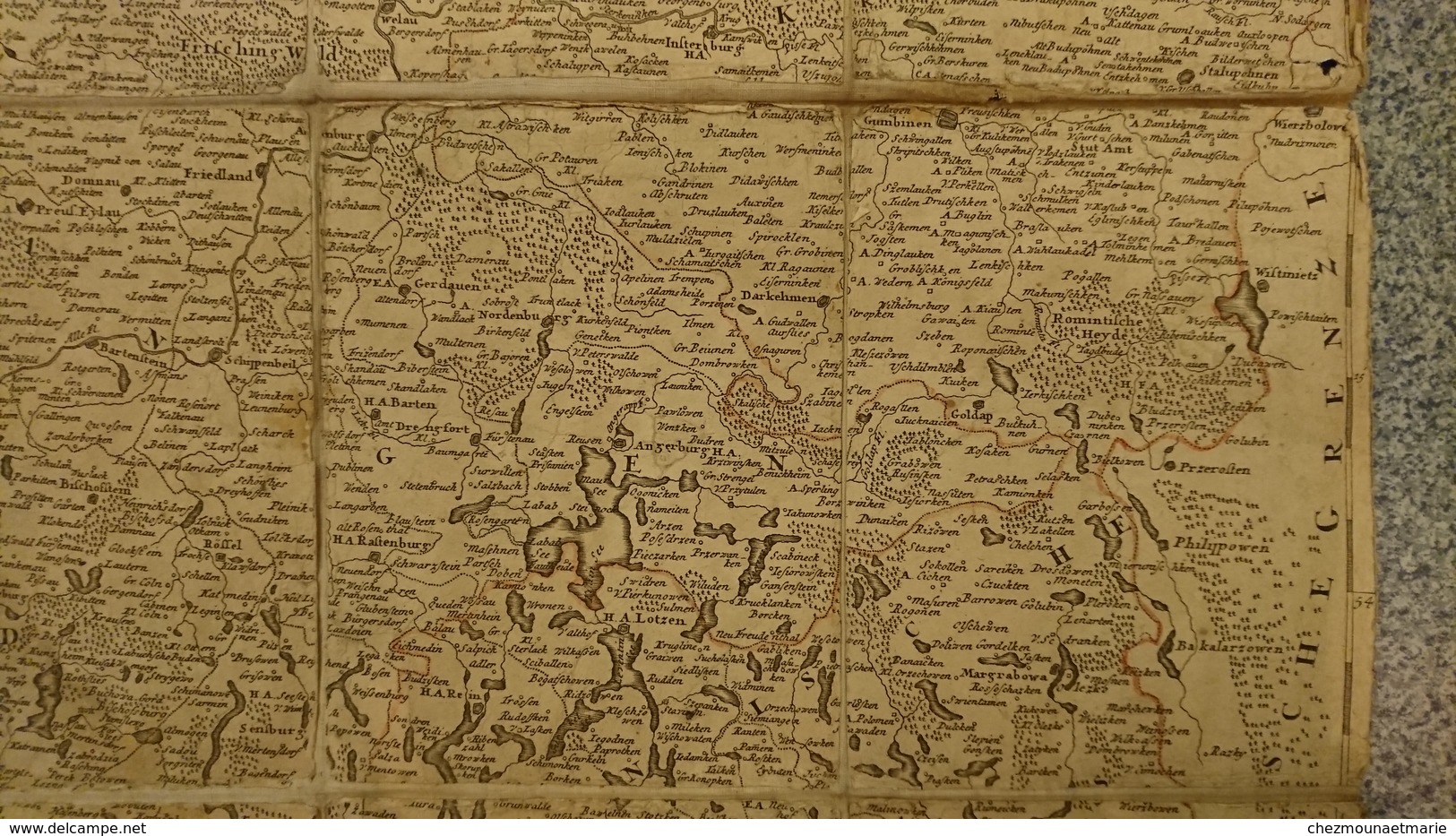 TABULA REGNI BORUSSIAE BORUSSIAM ORIENTALEM EXHIBENS 1775 GUSSEFELD NUREMBERG CARTE PRUSSE