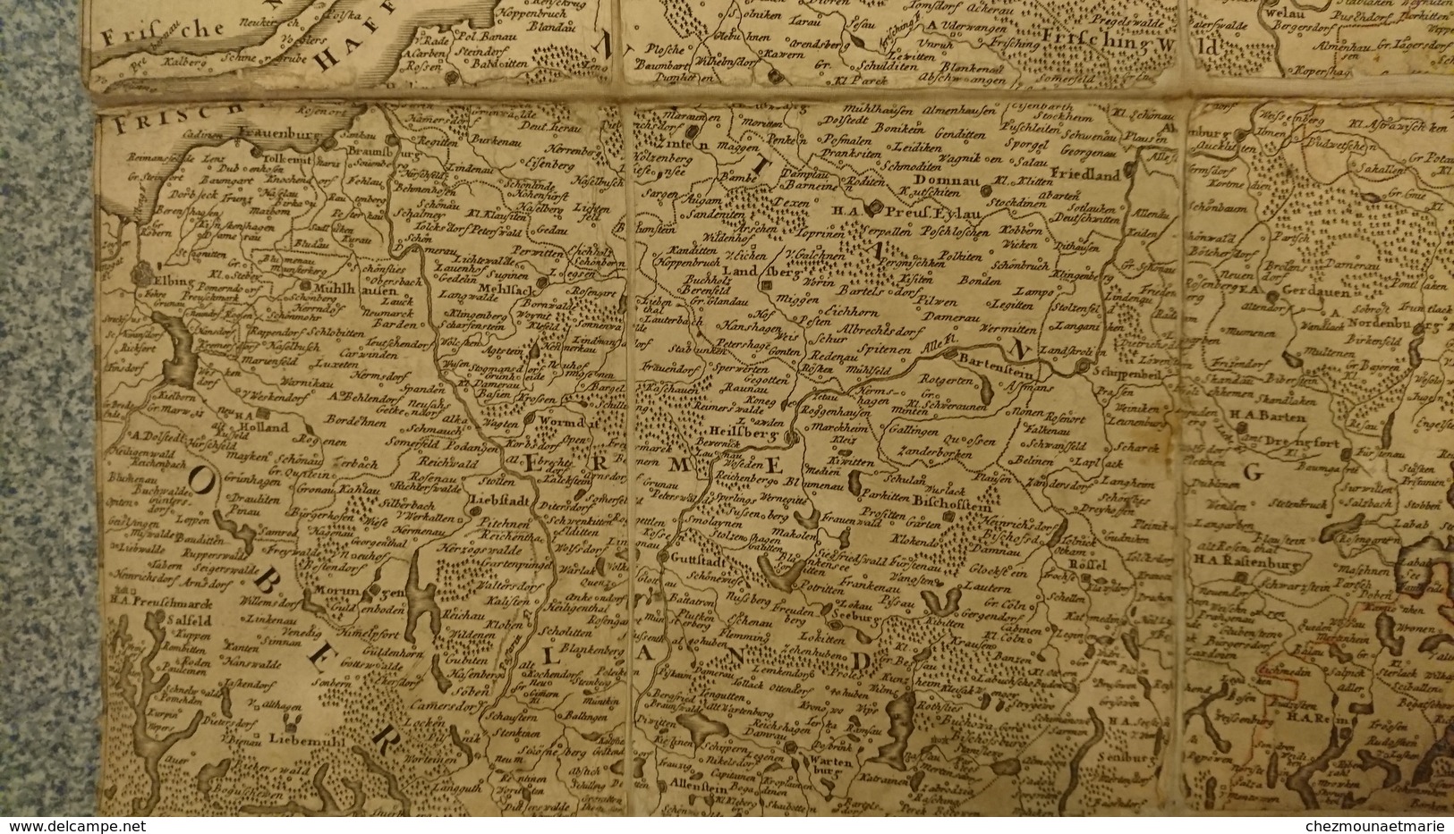 TABULA REGNI BORUSSIAE BORUSSIAM ORIENTALEM EXHIBENS 1775 GUSSEFELD NUREMBERG CARTE PRUSSE