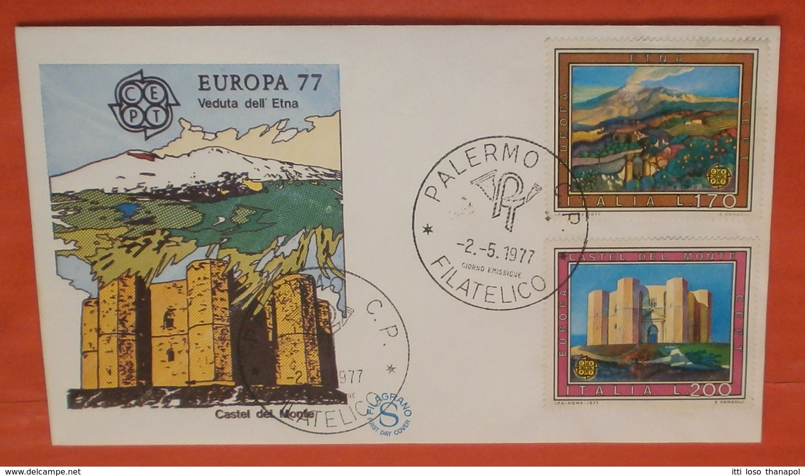 ITALIEN 1567-1568 Tourismus - Etna - Castel Del Monte -- Cept Europa  --- FDC Cover (2 Foto)(71933) - FDC