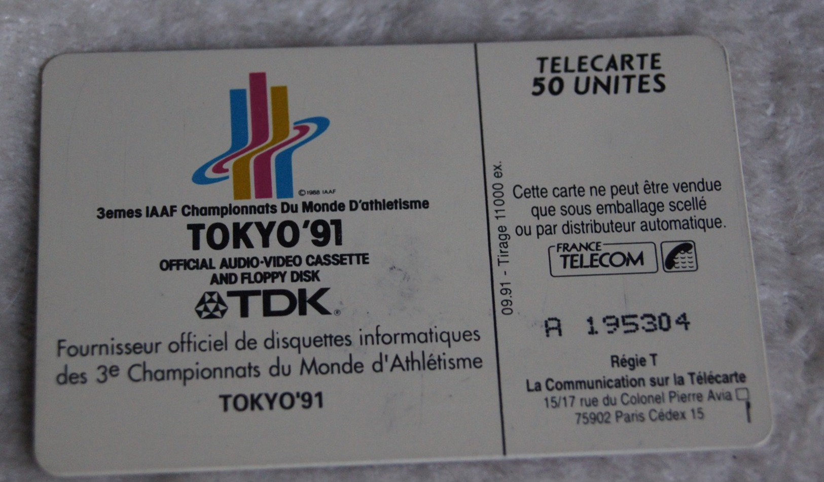 Télécarte TDK 50 Unités - 11000ex - 50 Unités   