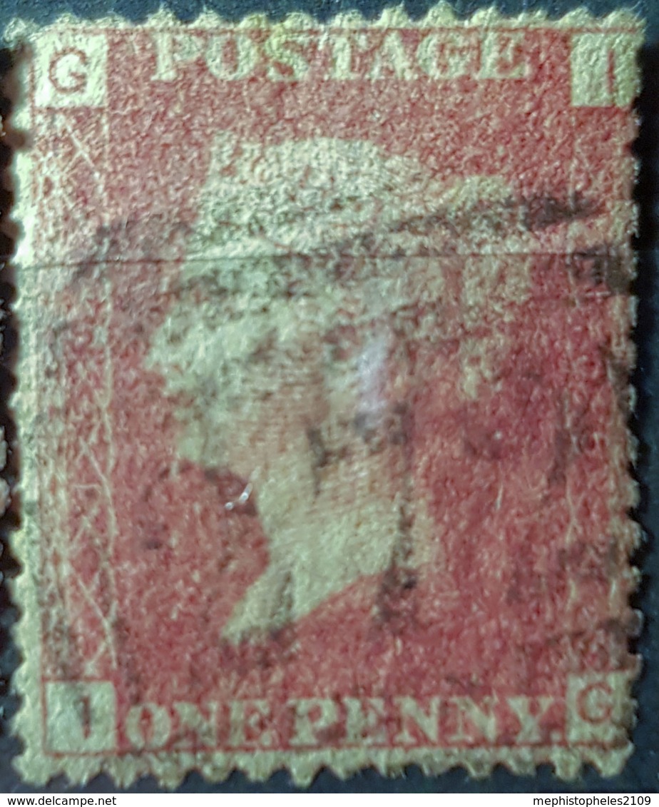 GREAT BRITAIN - Canceled Penny Red - Plate 158 - Sc# 33, SG# 43 - Queen Victoria 1p - Usados