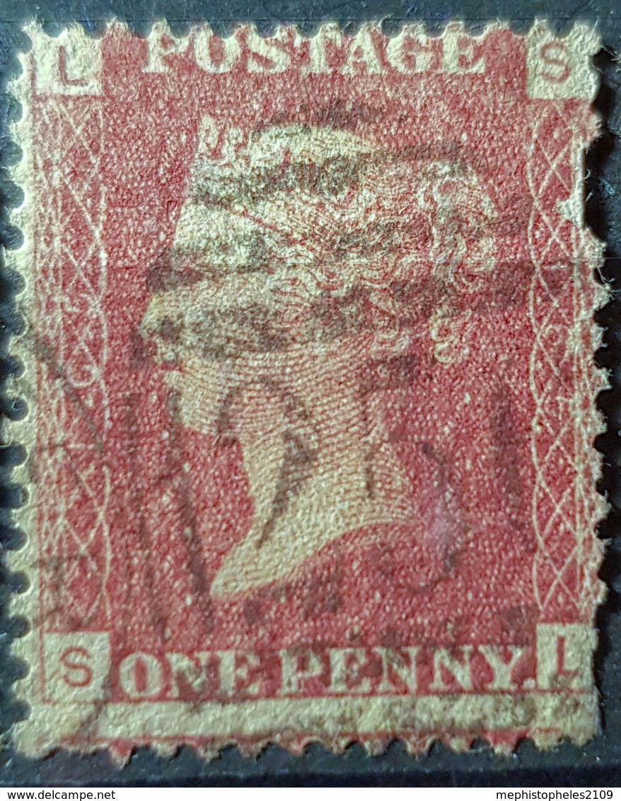 GREAT BRITAIN - Canceled Penny Red - Plate 165 - Sc# 33, SG# 43 - Queen Victoria 1p - Oblitérés