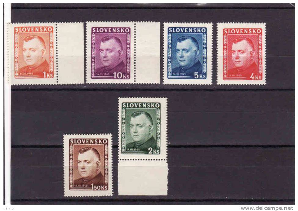 Slovakia 1939-45, President Tiso, Mi 156-61** - Ungebraucht