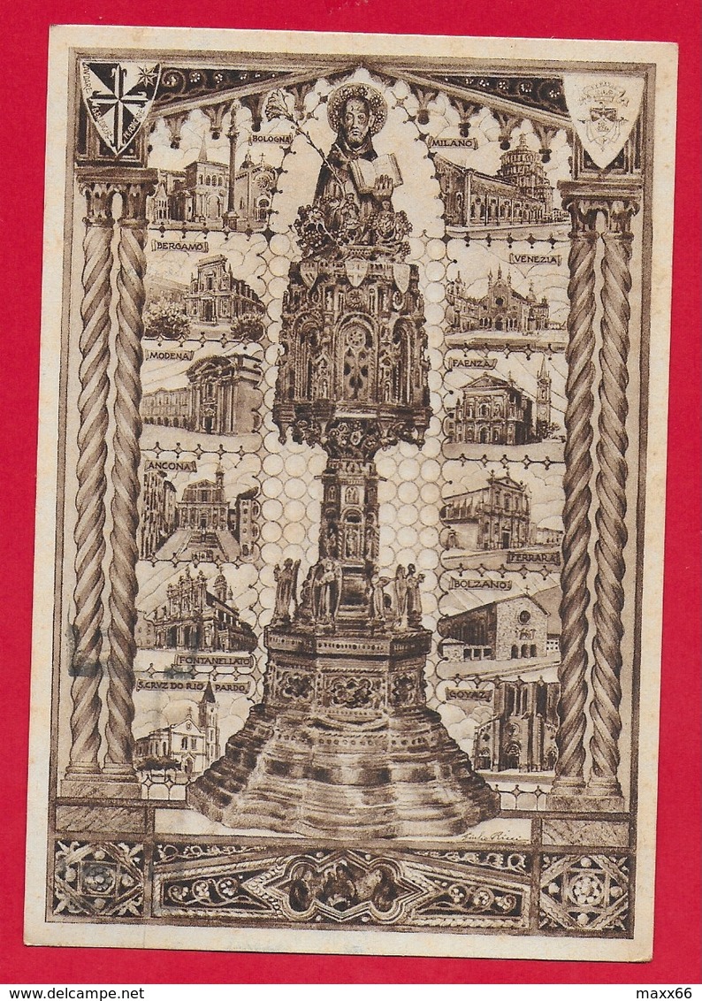 CARTOLINA VG ITALIA - Reliquiario Di San Domenico E Chiesa Della Provincia Lombarda - 10 X 15 - 1947 BOLOGNA - Luoghi Santi