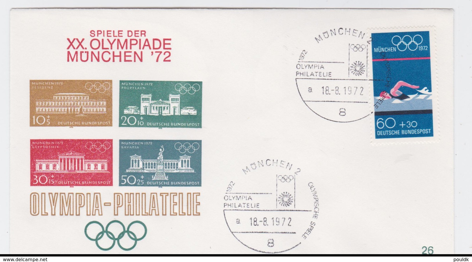 Germany Cover 1972 Olympic Games Munich - München Olympia Philatelie (G97-56) - Summer 1972: Munich