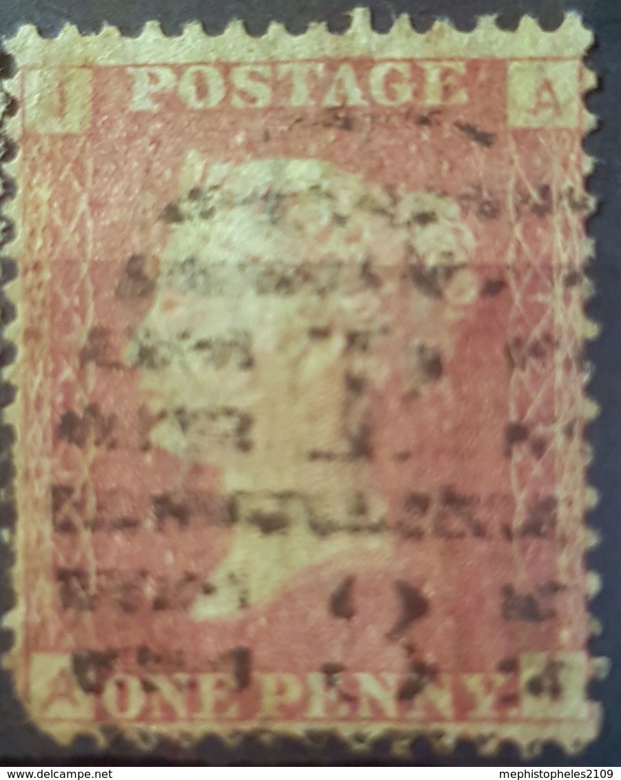 GREAT BRITAIN - Canceled Penny Red - Plate 121 - Sc# 33, SG# 43 - Queen Victoria 1p - Gebruikt