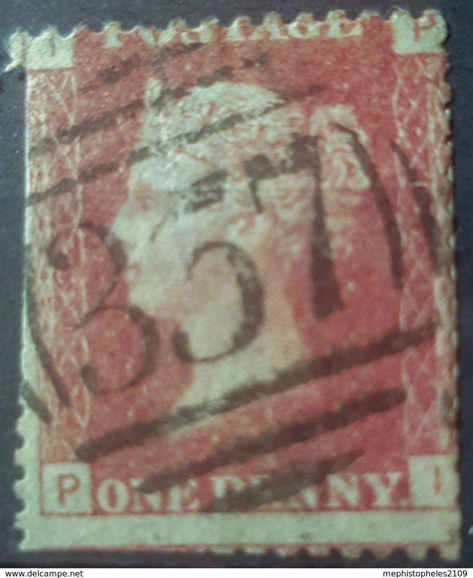 GREAT BRITAIN - Canceled Penny Red - Plate 121 - Sc# 33, SG# 43 - Queen Victoria 1p - Usati