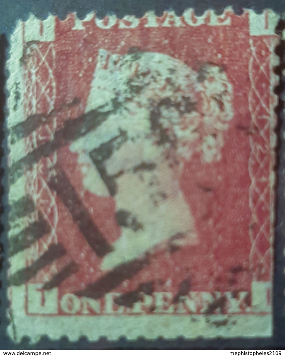 GREAT BRITAIN - Canceled Penny Red - Plate 121 - Sc# 33, SG# 43 - Queen Victoria 1p - Usados