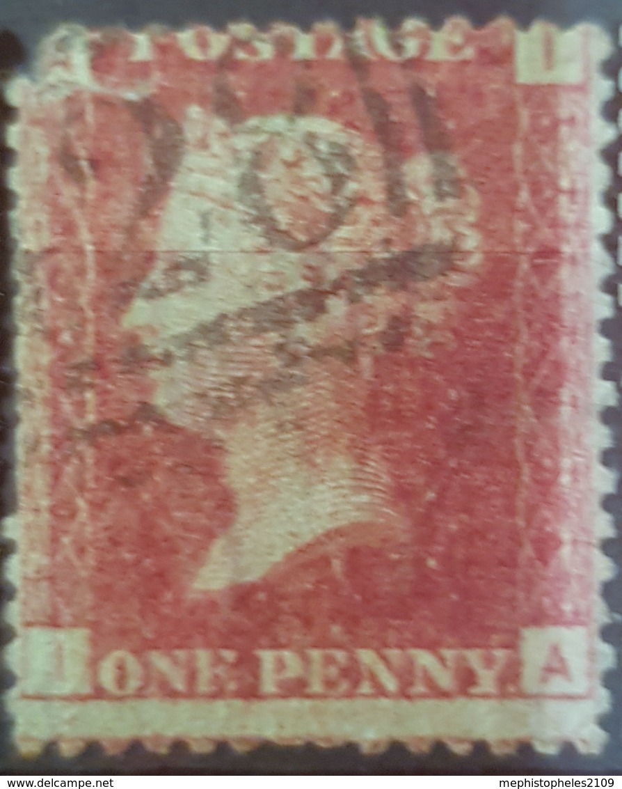 GREAT BRITAIN - Canceled Penny Red - Plate 121 - Sc# 33, SG# 43 - Queen Victoria 1p - Gebruikt