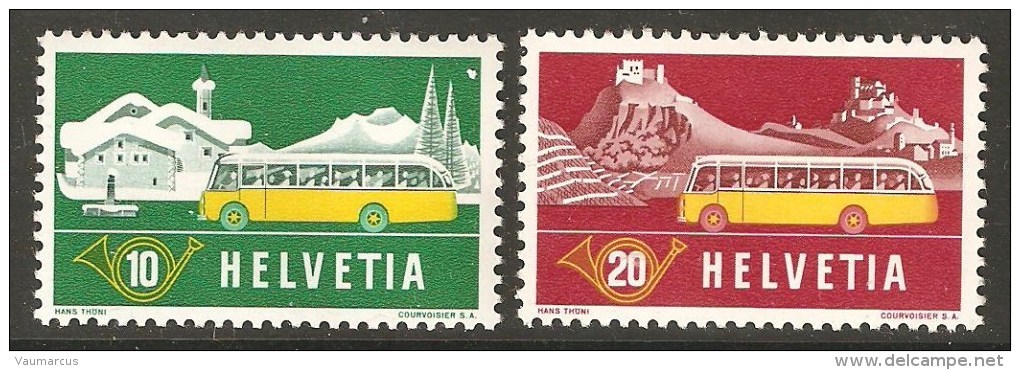 Zu 314-315 / Mi 586-587 / YT 537-538 Automobile Postale ** / MNH SBK 2,- Voir Description - Neufs