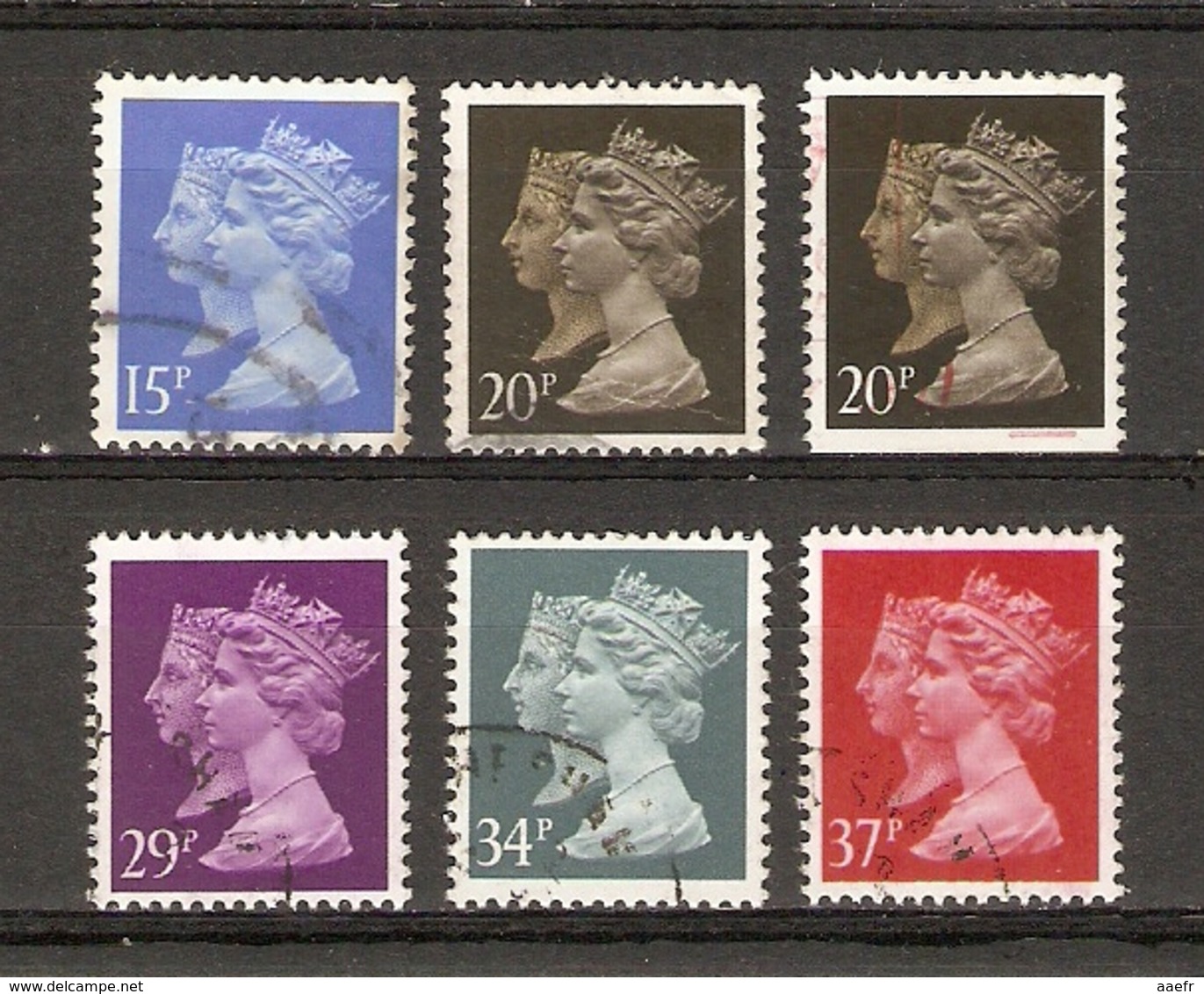 Grande-Bretagne 1990 - Elizabeth & Victoria - Série Complète° - 1434/38 + 1435a 20 P Non Dentelé En Bas - Oblitérés