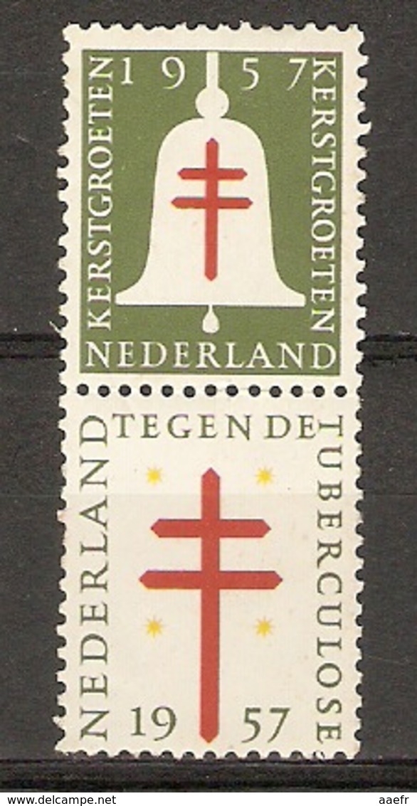 Erinnophilie - Pays-Bas 1957 - Kerst Groeten Tegen Tuberculose - Paire MNH Se Tenant - Erinnophilie