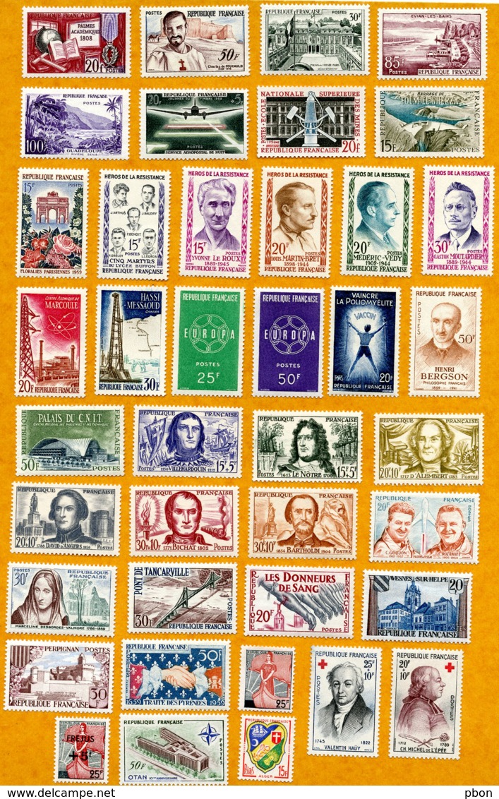 Lot Z864 40 Timbres De 1959 - Neufs