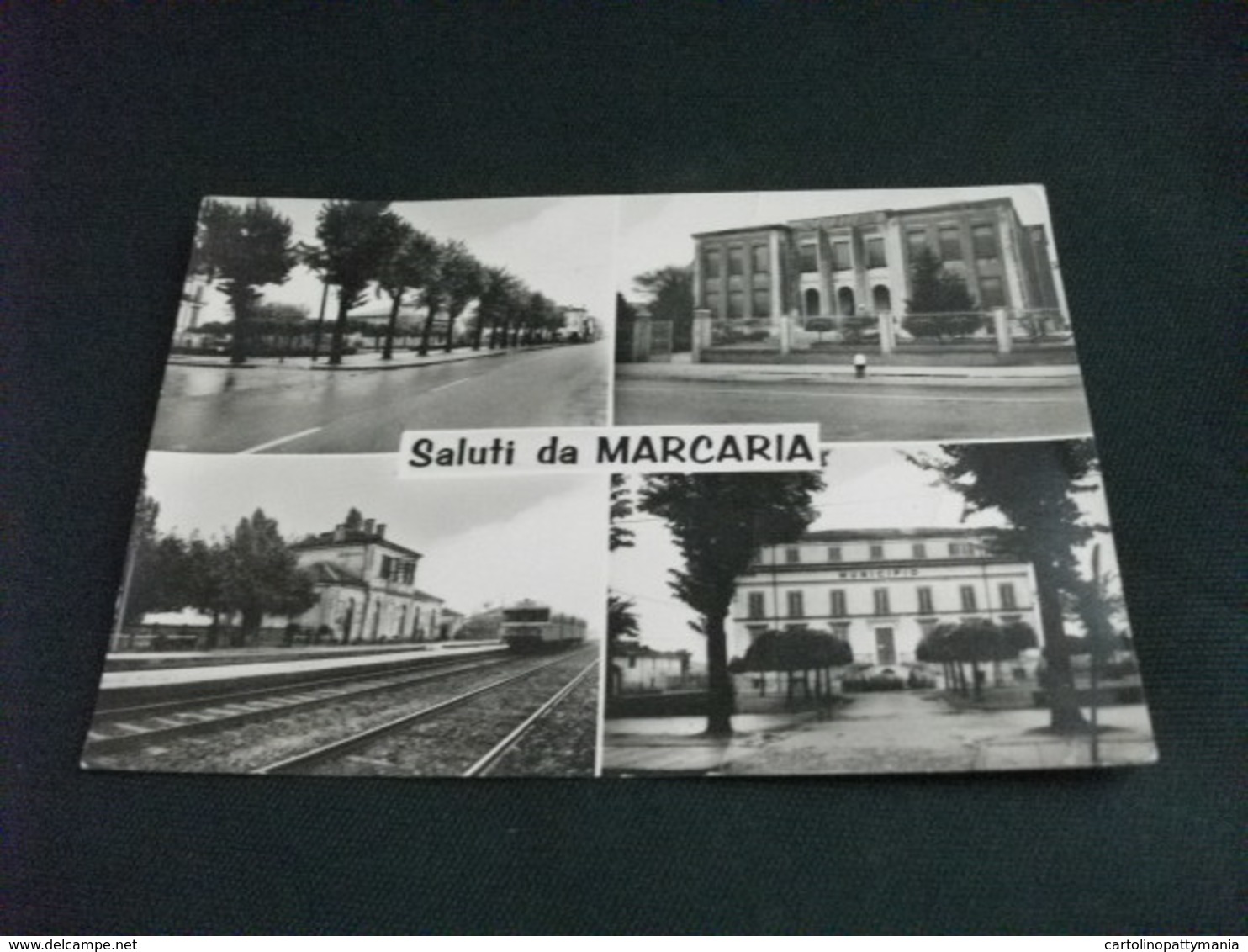 STAZIONE FERROVIARIA  BAHNHOF   LA GARE CON TRENO SCUOLA VEDUTE SALUTI DA MARCARIA MANTOVA - Estaciones Con Trenes