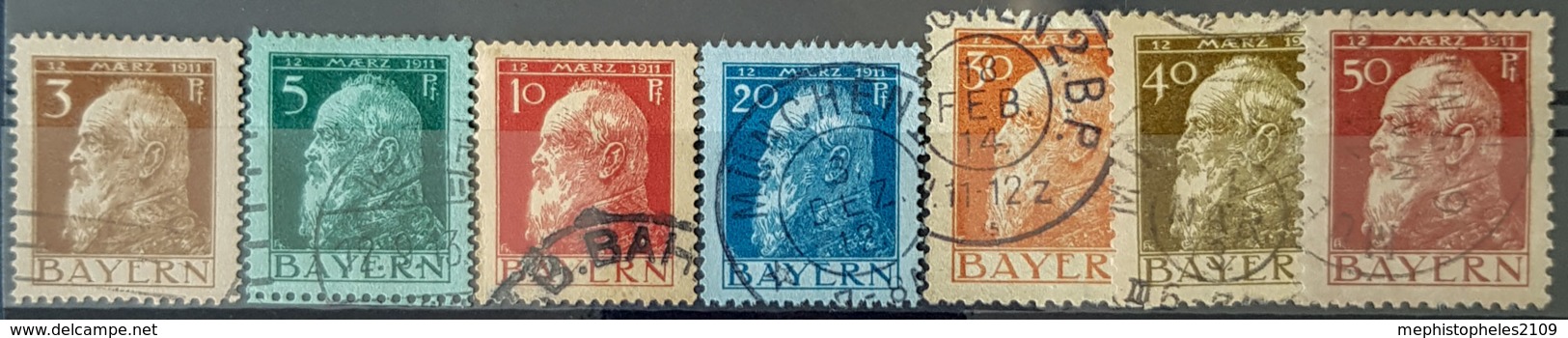 BAVARIA - Canceled - Mi 76II, 77II, 78II, 79II, 81II, 82II, 83II - Altri & Non Classificati