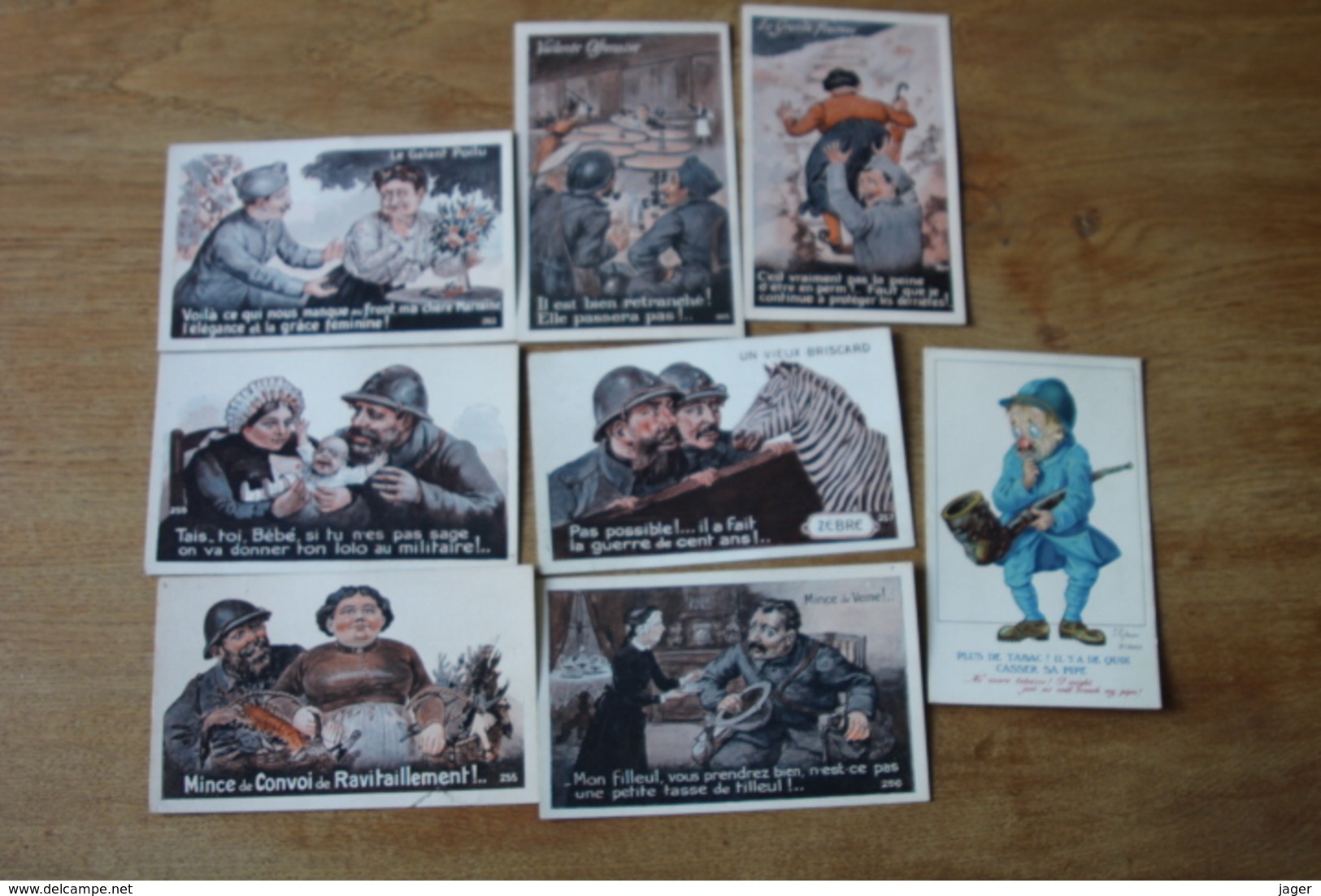 Lot De 8 Cartes Postales Anciennes Guerre 1914 1918 Humour De Poilus - Guerre 1914-18